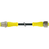 M12 male 0° / M12 female 0° A-cod. AIDA PUR 4x0.34 bk +drag ch. 1.5m