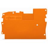 End and intermediate plate 1 mm thick orange