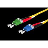 OpDAT patch cord LC-D/LC-D APC OS2, 5.0 m