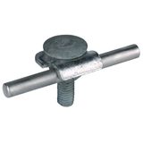 Clamping frame Rd 6-10mm St/tZn with truss head screw and M10 nut