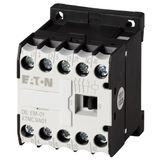 Contactor, 42 V 50 Hz, 48 V 60 Hz, 3 pole, 380 V 400 V, 4 kW, Contacts N/C = Normally closed= 1 NC, Screw terminals, AC operation