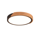 Jano LED ceiling lamp matt black/wood