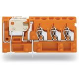 Stackable 3-conductor PCB terminal block with knife disconnect 2.5 mm²