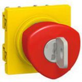 Emergency stop mushroom head push-button Arteor - 1/4 turn - 2 modules