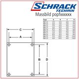 MAXIPOL Mounting plate polyester D=8mm for H=750 W=750mm