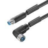 Sensor-actuator Cable (assembled), Connecting line, M12 / M12, Number 