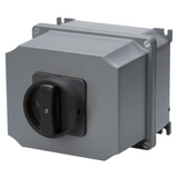 ROTARY CONTROL SWITCH - SURFACE MOUNTING - COMMAND - ATEX - ALLUMINIM BOX - BLACK KNOB - 3P 63A - IP65