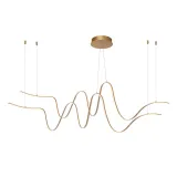 Lucide LAMBADA - Hanging lamp - LED Dim. - 2x53W 2700K/3200K - Matt Gold / Brass