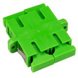 FO Coupler SC/APC-Duplex,Plastic,Singlemode,zirc,fl,greenECO