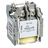 MN undervoltage release, ComPacT NSX, 380/415 VAC 50/60 Hz, 440/480 VAC 60 Hz, screwless spring terminal connections