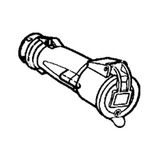 Mobile socket Hypra - IP 44 - 20/25 V~ - 16 A - 2P - rubber