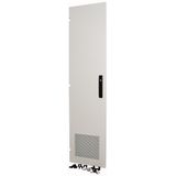 Section door, ventilated IP31, hinges left, HxW = 1800 x 650mm, grey