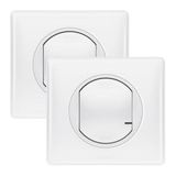 Ready-to-install Céliane create a two-way switch with 1 wireless control and 1 230V~ switch delivered complete in white