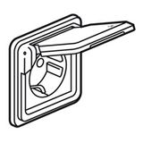 Socket outlet Soliroc - German - 2P + E - screw terminals and cover - IP 55