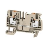 Feed-through terminal block, PUSH IN, 4 mm², 800 V, 32 A, Number of co