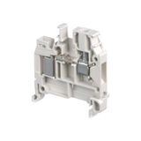 D4/6,ADO,2, TERMINAL BLOCK, FEED THROUGH, SCREW CLAMP, GREY, 6X45X41MM