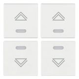 Four half-buttons 1M regul.symbol white