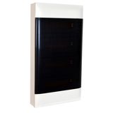4X12M SURFACE CABINET SMOKED DOOR EARTH + X NEUTRAL TERMINAL BLOCK