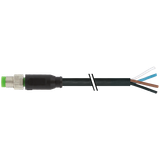 M8 male 0° A-cod. with cable PUR 4x0.25 bk UL/CSA 1.5m