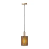 Lucide LAMBRES - Hanging lamp - 1xE27 - Taupe