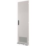 Section door, ventilated IP31, hinges right, HxW = 1800 x 650mm, grey