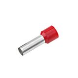 Wire ferrule isolated, 10mmý, L1= 12mm, red