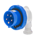 90° PLUG - IP67 - 2P+E 32A 200-250V 50/60HZ - BLUE - 6H - SCREW WIRING