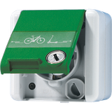 SCHUKO socket w. hinged lid E-Bike 820GNNAWSLEB