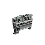 Push-in terminal block 1-level, 4mm2, grey color