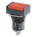 Pushbutton, illuminated, square, IP40, white