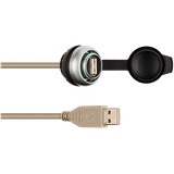 pass-through USB 3.0 form A, 0.6 m cable, design black Neutral lid