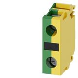 Support terminal, green/yellow, scr...