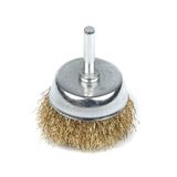 Cup brush for drill  1/4",50mm (crimped wire)