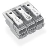 Lighting connector push-button, external without ground contact white