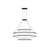 Pendant Circular Inward 4 Rings (ø600 ø1200 ø1200 ø600) LED 206.3W 6741lm 2700K White