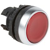 Osmoz illuminated spring return head - flush - red