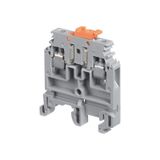 MODULAR TERMINAL BLOCKS, DISCONNECT, SCREW CLAMP TERMINAL BLOCK, GRAY, PRODUCT SPACING .235 IN [6 MM], 2 POSITION, SCREW TERMINAL