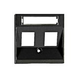 Cover for 2*RJ45 Toolless Line jacks, black