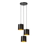 Lucide ALMELO - Hanging lamp - 3xE27 - Black