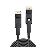 40m Fibre Optic Hybrid Mini DisplayPort 1.4 Cable with Detachable DP Connectors Creates a customisable, reliable mDP or DP connection over long distances