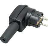 Rubber grounding-type angle plug, heavy