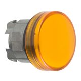 Harmony XB4, Pilot light head, metal, orange, Ø22, plain lens for integral LED