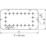 KABELDOORVOERPLAAT 445X130MM