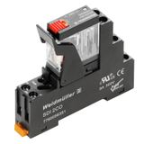 Relay module, 24 V AC, red LED, 2 CO contact (AgSnO) , 250 V AC, 5 A, 