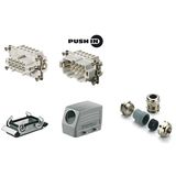 Industrial connectors (set), Series: HE, PUSH IN, Size: 4, Number of p