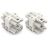 3-way distribution connector 3-pole Cod. A white