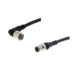 Cable with connectors on both cable ends, M8 right-angle socket (femal XS3W5022D