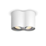 Pillar Hue plate/spiral white 2x5W 230V