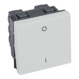 Arteor 10AX Double Pole Switch 2 Module Square Soft Alu