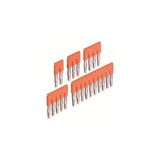 TERMINAL BLOCK & STRIP CONDUCTING ACCESSORIES, JUMPER BAR, 3 POLE, ORANGE, PRODUCT SPACING .315 IN [8 MM], -67 – 230 °F [-55 – 110 °C]